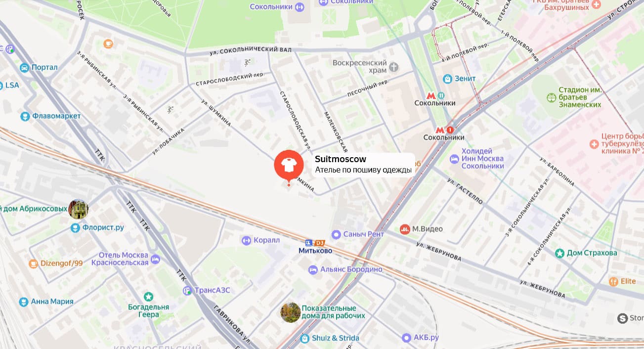 Расположение Suitmoscow